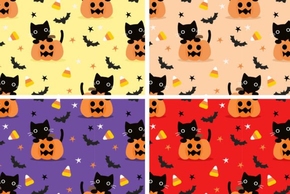 Download Cute Black Cat and Halloween Pumpkin - Premium Bundle